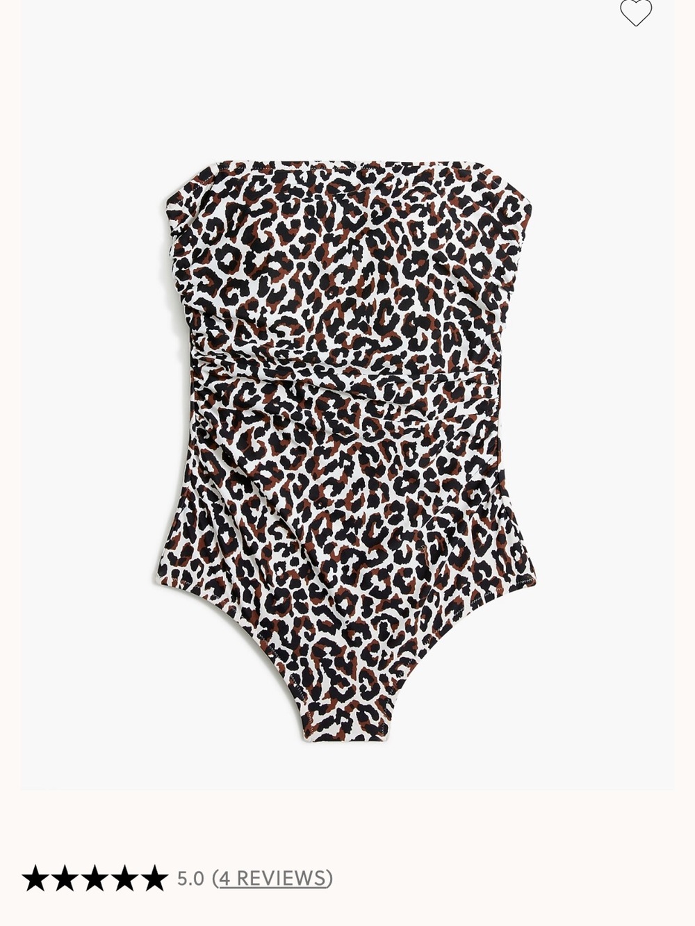 J. Crew Women’s Leopard Print One-Piece Swimsuit - Black, Brown & Cream